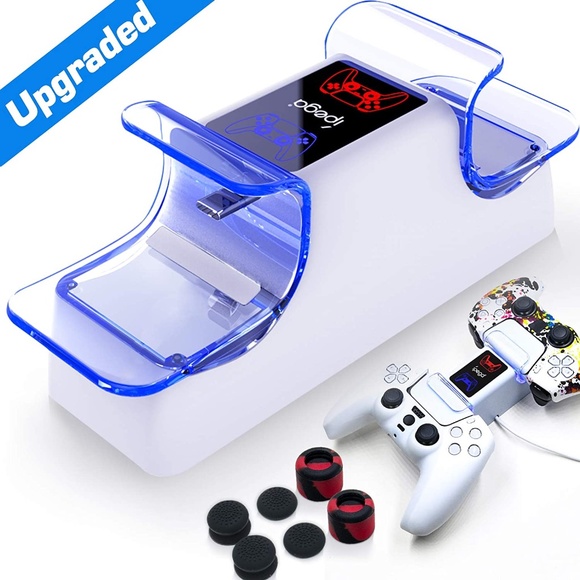 PS5 Controller Charger with Thumb Grip Kit, Dual Sense Charging Station - Picture 1 of 9
